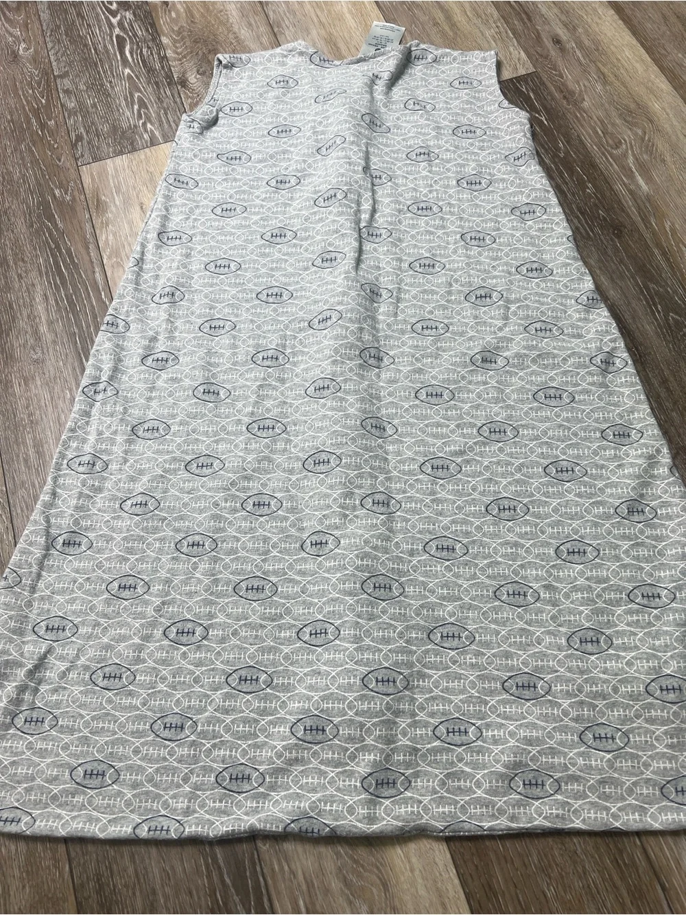 Halo Gray and Navy Football Print SleepSack
